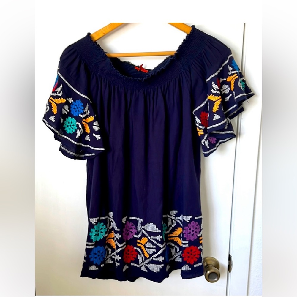 💖 NWOT Bohemian embroidered mini dress